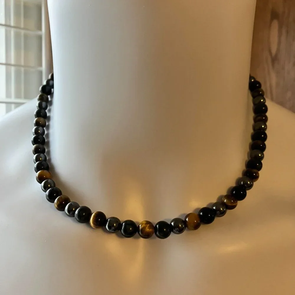 NEW Triple Protection Tiger Eye - Hematite - Black Obsidian Gemstones